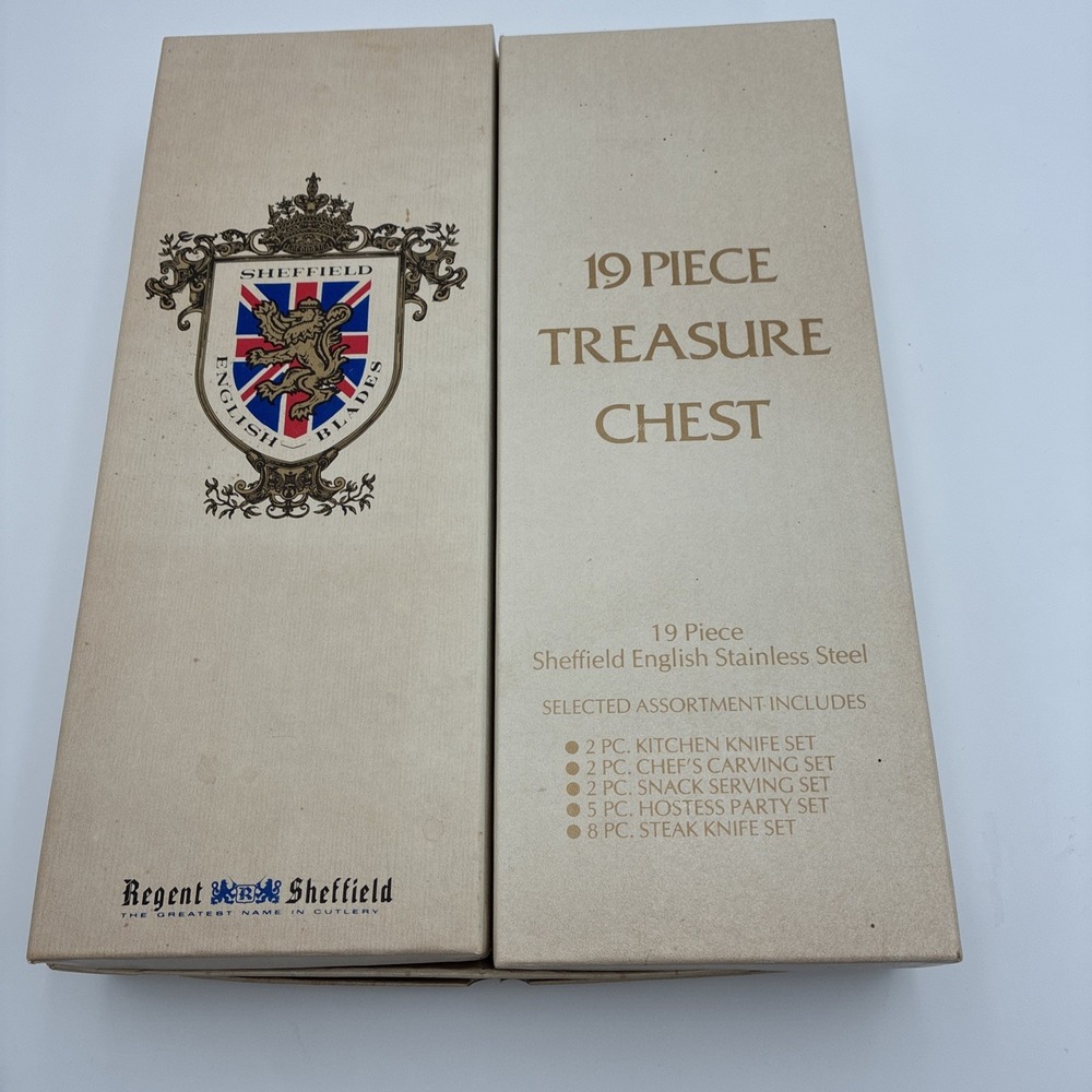 Regent Sheffield 19 Piece Treasure Chest Cutlery Set English Stainless Steel